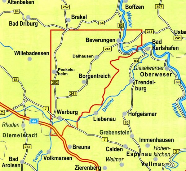 NRW-70 Kulturland Kreis Höxter Südteil | wandelkaart 1:25.000 9783936184280  Geomap / LVA NRW Grüne Reihe  Wandelkaarten Teutoburger Woud & Ostwestfalen