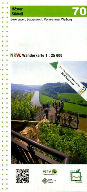 NRW-70 Kulturland Kreis Höxter Südteil | wandelkaart 1:25.000 9783936184280  Geomap / LVA NRW Grüne Reihe  Wandelkaarten Teutoburger Woud & Ostwestfalen