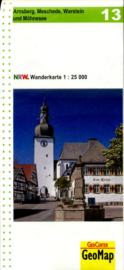 NRW-13 Arnsberg u. Umg. | wandelkaart 1:25.000 9783936184624  Geomap / LVA NRW Grüne Reihe  Wandelkaarten Sauerland