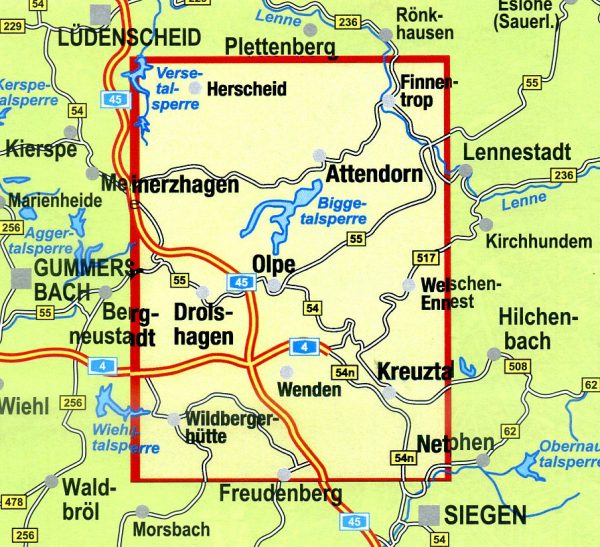 NRW-14 Biggesee/Südsauerland | wandelkaart 1:25.000 9783936184631  Geomap / LVA NRW Grüne Reihe  Wandelkaarten Sauerland