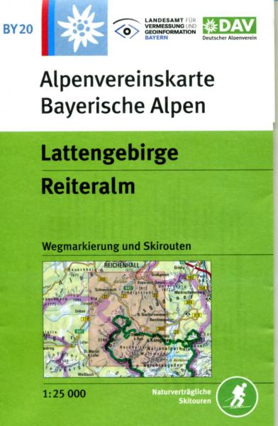 Alpenverein wandelkaart BY-20 Lattengebirge, Reiteralm 1:25.000 9783937530253  Deutscher AlpenVerein Alpenvereinskarten  Wandelkaarten Beierse Alpen