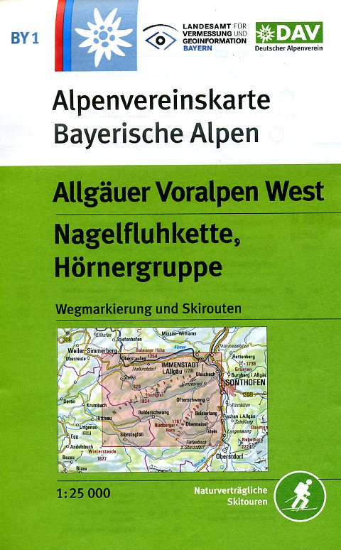 Alpenverein wandelkaart BY-01  Algäuer Voralpen West 1:25.000 9783937530413  Deutscher AlpenVerein Alpenvereinskarten  Wandelkaarten Beierse Alpen