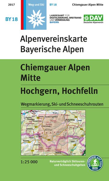 wandelkaart BY-18 Chiemgau, Mitte 1:25.000 Alpenverein 9783937530758  Deutscher AlpenVerein Alpenvereinskarten  Wandelkaarten Beierse Alpen