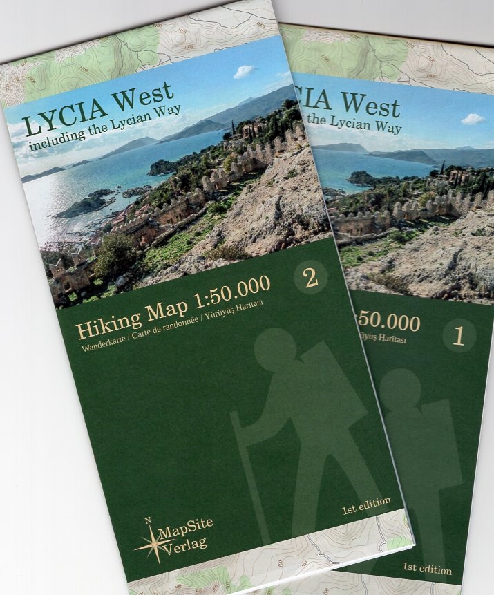 Lycia West (Lycische Kust - west) 1:50.000 9783981721614  MapSite Verlag   Meerdaagse wandelroutes, Wandelkaarten Middellandse Zeekust Turkije