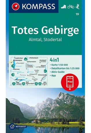 Kompass wandelkaart KP-19 Almtal-Steyrtal-Kremstal 9783990444429  Kompass Wandelkaarten Kompass Oostenrijk  Wandelkaarten Oberösterreich, Niederösterreich, Burgenland