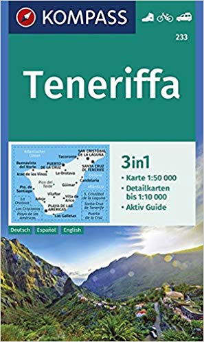 wandelkaart KP-233 Tenerife 1:50.000 | Kompass 9783990445686  Kompass Wandelkaarten   Landkaarten en wegenkaarten, Wandelkaarten Tenerife