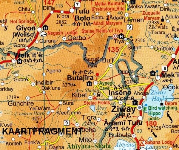 Ethiopië 1:2.000.000 9786155010026  Gizi Map   Landkaarten en wegenkaarten Ethiopië, Somalië, Eritrea
