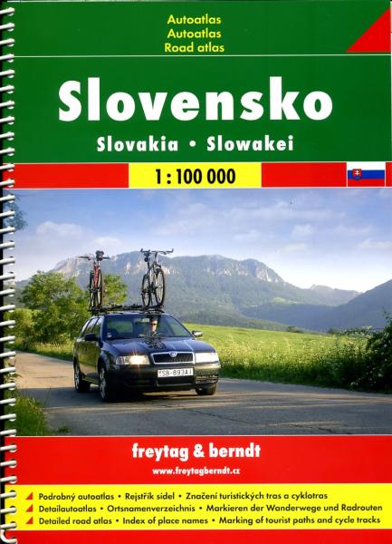 Slovensko - Turistický Autoatlas 1:100.000 9788072245758  SHOCart / Geoclub Wegenatlassen  Wegenatlassen Slowakije
