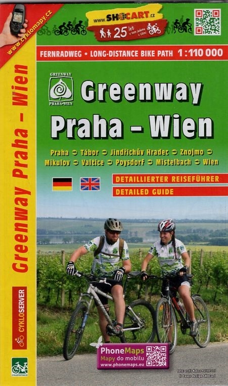 Greenway: Praha - Wien 1:110.000 9788072247622  SHOCart   Fietsgidsen, Meerdaagse fietsvakanties Tsjechië