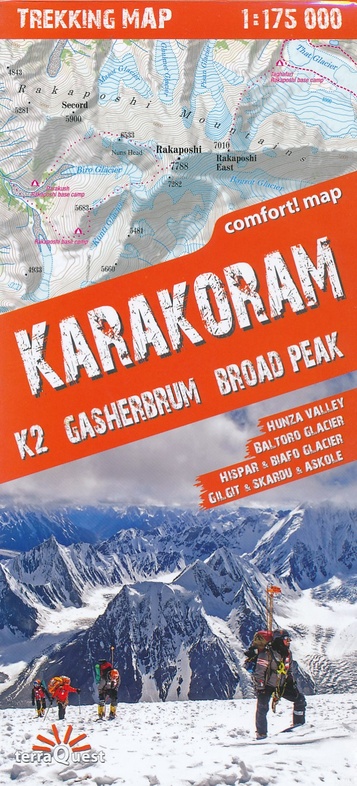 Karakoram 1:175.000 9788361155140  TerraQuest   Wandelkaarten Pakistaanse Himalaya, Pakistan