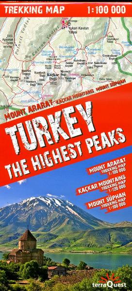 Turkije, de hoogste bergtoppen | kaart 1:100.000 9788361155294  TerraQuest   Wandelkaarten Turkije (overig), Anatolië, Cappadocië