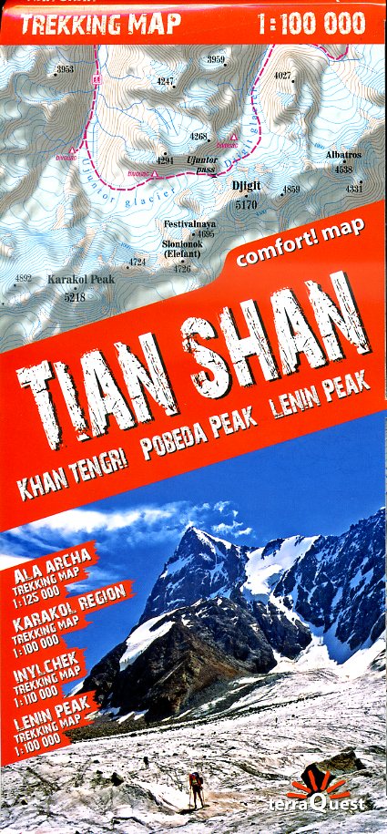 Tian Shan 1:100.000 (Tienshan, Tien Shan) 9788361155393  TerraQuest   Wandelkaarten Zijderoute (de landen van de)