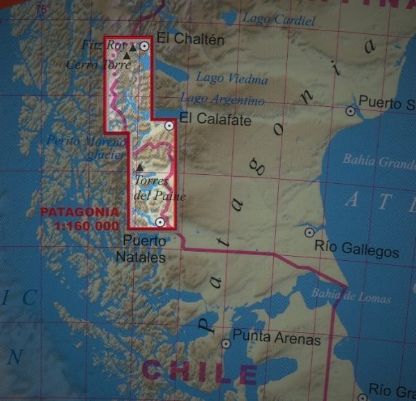 Patagonia trekking map | overzichtskaart / wandelkaart 1:160.000 9788361155621  TerraQuest   Wandelkaarten Patagonië