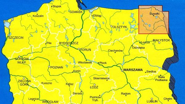 Suwalszczyzna 1:100.000 9788370009847  Ppwk Mapy turystyczna  Landkaarten en wegenkaarten Noordoost-Polen met Mazurië