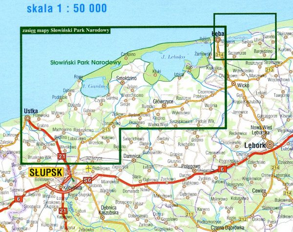 Slowinski Park Naradowy 1:100.000 9788378681564  Ppwk   Landkaarten en wegenkaarten Gdansk, Poolse Oostzeekust & achterland