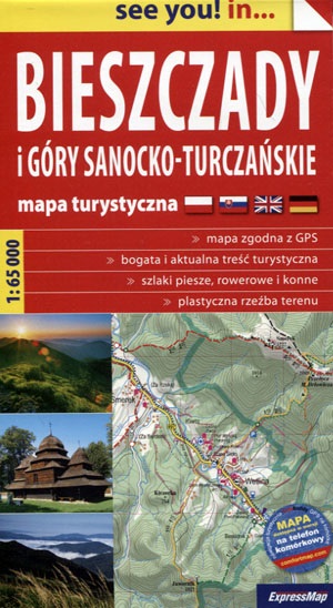 Bieszczady Mountains | wandelkaart 1:65.000 9788380460478  Terraquest / ExpressMap   Wandelkaarten Krakau, Poolse Tatra, Zuid-Polen