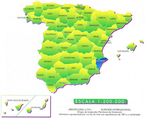 Prov.: Malaga 1:200.000 9788441624290  CNIG Provinciekaarten Spanje  Landkaarten en wegenkaarten Prov. Málaga & Granada, Grazalema, Sierra Nevada