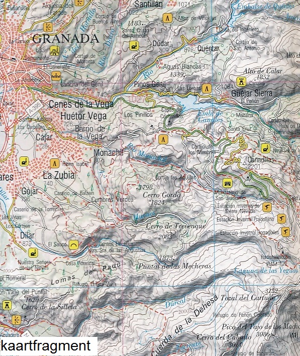 Prov.: Granada 1:200.000 9788441632509  CNIG Provinciekaarten Spanje  Landkaarten en wegenkaarten Prov. Málaga & Granada, Grazalema, Sierra Nevada