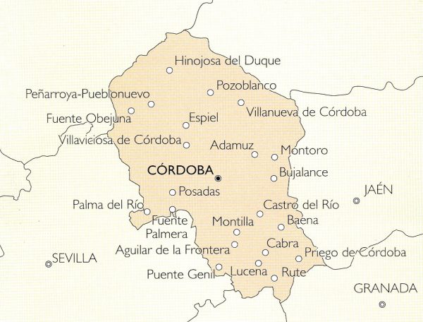 Prov.: Cordoba 1:200.000 9788441639232  CNIG Provinciekaarten Spanje  Landkaarten en wegenkaarten Sevilla & Cordoba