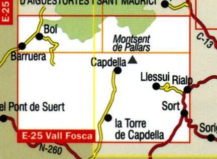 wandelkaart Vall Fosca, Montsent de Pallars 1:25.000 9788480902755  Editorial Alpina   Wandelkaarten Spaanse Pyreneeën