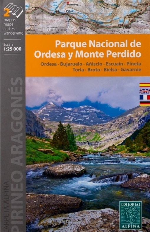 wandelkaart Ordesa y Monte Perdido 1:25.000 9788480904872  Editorial Alpina   Wandelkaarten Spaanse Pyreneeën