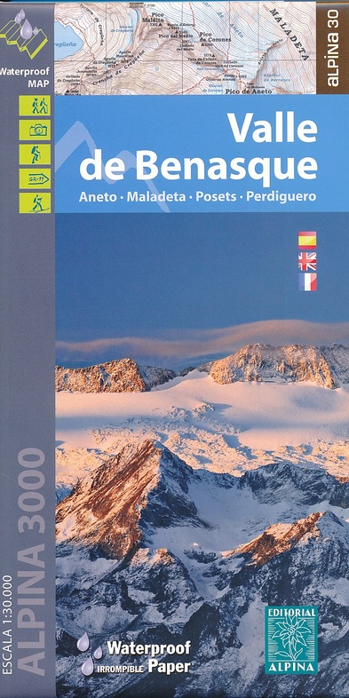 wandelkaart Valle de Benasque, Posets, Perdiguero 1:30.000 9788480905749  Editorial Alpina   Wandelkaarten Spaanse Pyreneeën