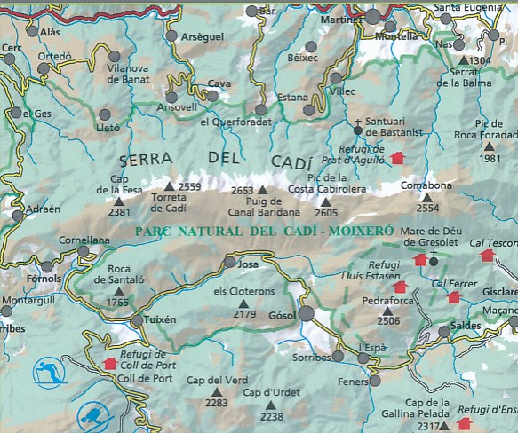 wandelkaart Serra del Cadí, Pedraforca 1:25.000 9788480906494  Editorial Alpina   Wandelkaarten Spaanse Pyreneeën
