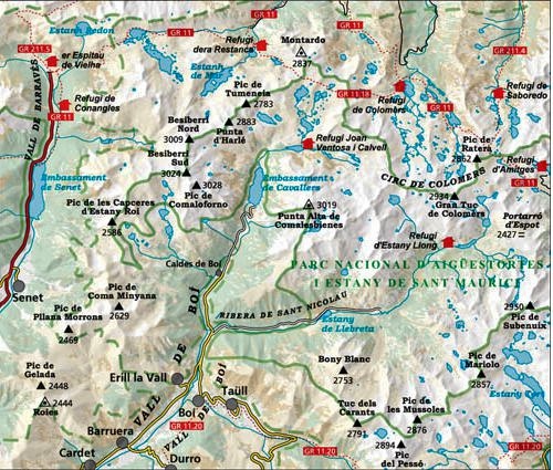 wandelkaart Vall de Boi 1:25.000 (Aigüestortes) 9788480907040  Editorial Alpina   Wandelkaarten Spaanse Pyreneeën
