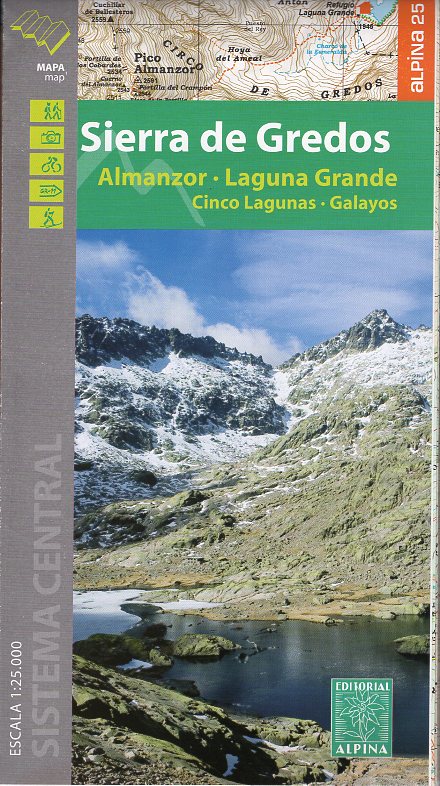 wandelkaart Sierra de Gredos 1:40.000 9788480907316  Editorial Alpina   Wandelkaarten Madrid & Midden-Spanje