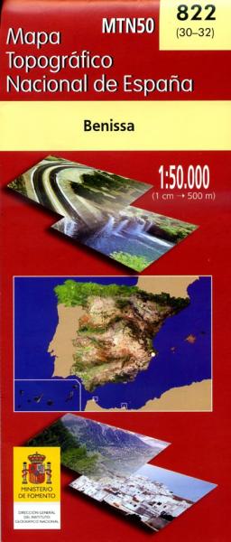 Hoja -822 Benissa 9788498108736  CNIG Spanje 1:50.000  Wandelkaarten Costa Blanca, Costa del Azahar, Castellón