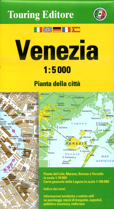 Venetië 1:5.000 9788836563777  TCI Touring Club of Italy   Stadsplattegronden Venetië