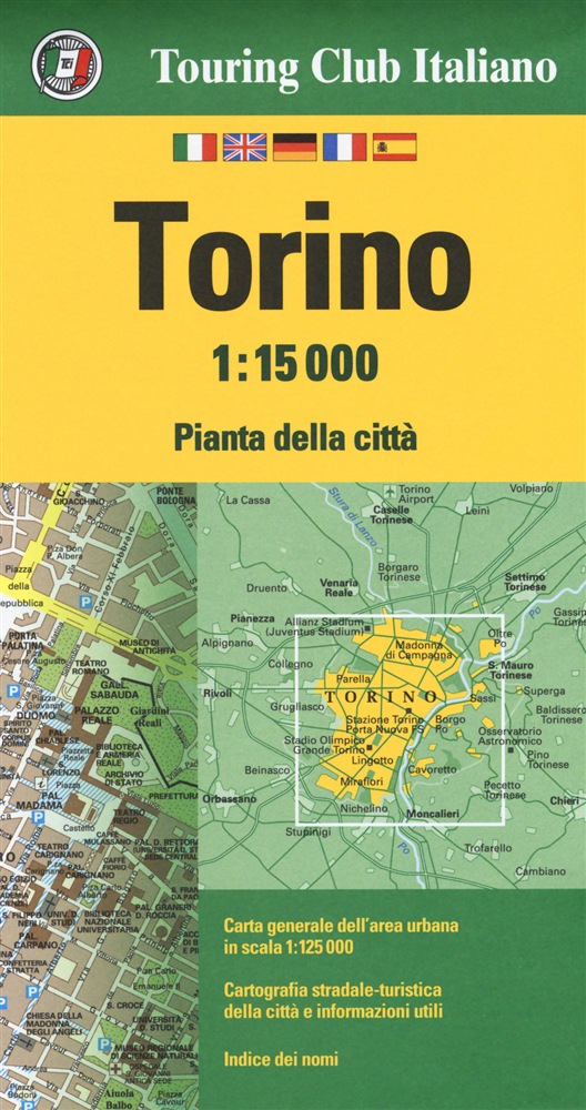 Torino 1:15.000 9788836573400  TCI Touring Club of Italy   Stadsplattegronden Turijn, Piemonte