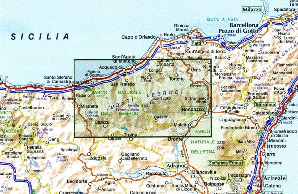 wandelkaart Parco dei Nebrodi 1:50.000 9788879145053  Global Map   Wandelkaarten Sicilië
