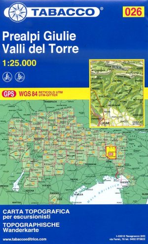 TAB-026  Prealpi Giulie - Valli del Torre | Tabacco wandelkaart 9788883150265  Tabacco Tabacco 1:25.000  Wandelkaarten Veneto, Friuli
