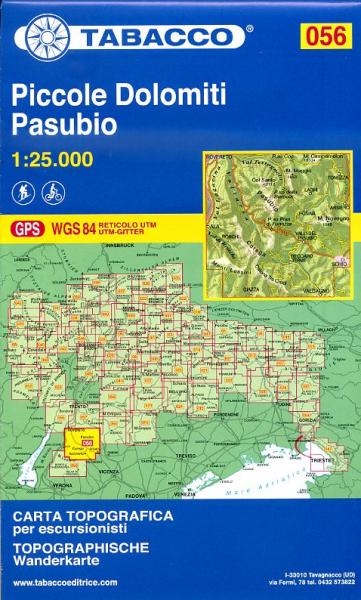 TAB-056 Piccole Dolomiti Pasubio | Tabacco wandelkaart 9788883150937  Tabacco Tabacco 1:25.000  Wandelkaarten Gardameer