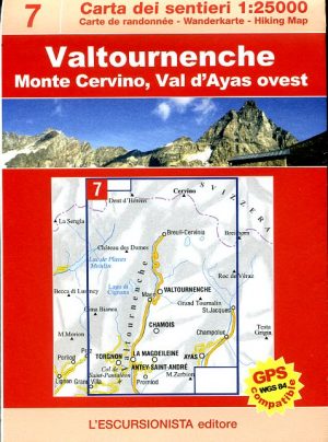 ESC-07  Valtournenche | wandelkaart 1:25.000 9788890391828  Escursionista Carta dei Sentieri 1:25.000  Wandelkaarten Aosta, Gran Paradiso