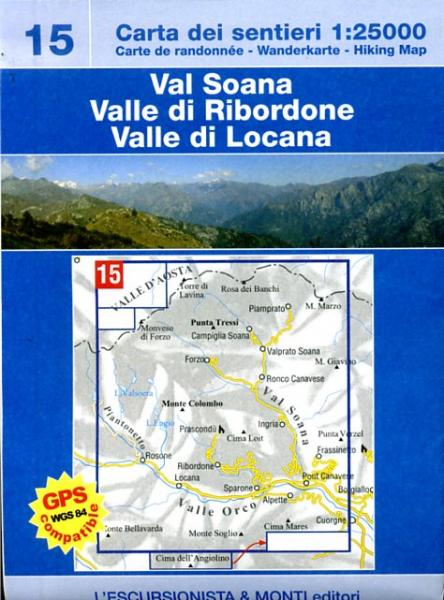 ESC-15  Val Soana | wandelkaart 1:25.000 9788890391866  Escursionista Carta dei Sentieri 1:25.000  Wandelkaarten Turijn, Piemonte