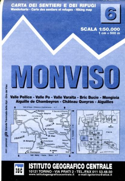 IGC-06: Monviso (Monte Viso) 9788896455067  IGC IGC: 1:50.000  Wandelkaarten Turijn, Piemonte