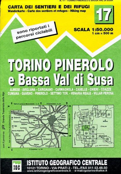 IGC-17: Torino-Pinerolo e Bassa Val di Susa 9788896455173  IGC IGC: 1:50.000  Wandelkaarten Turijn, Piemonte
