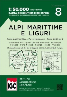 IGC-08: Alpi Marittime e Liguri 9788896455630  IGC IGC: 1:50.000  Wandelkaarten Genua, Cinque Terre (Ligurië)