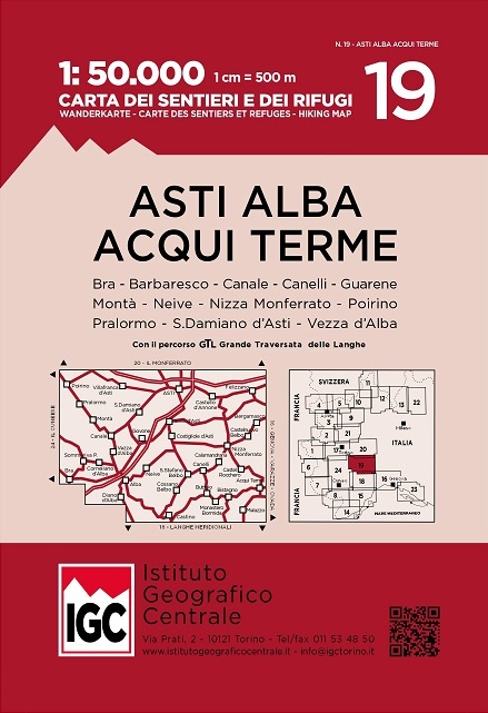 IGC-19: Asti - Alba - Acqui Terme 9788896455661  IGC IGC: 1:50.000  Wandelkaarten Turijn, Piemonte