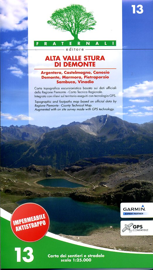 FRA-13  Alta Valle Stura di Demonte | wandelkaart 1:25.000 9788897465089  Fraternali Editore Fraternali 1:25.000  Wandelkaarten Turijn, Piemonte