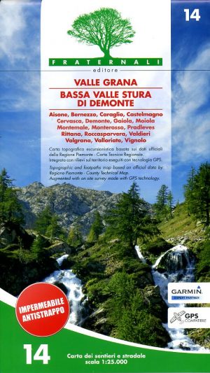 FRA-14  Valle Grana | wandelkaart 1:25.000 9788897465102  Fraternali Editore Fraternali 1:25.000  Wandelkaarten Turijn, Piemonte