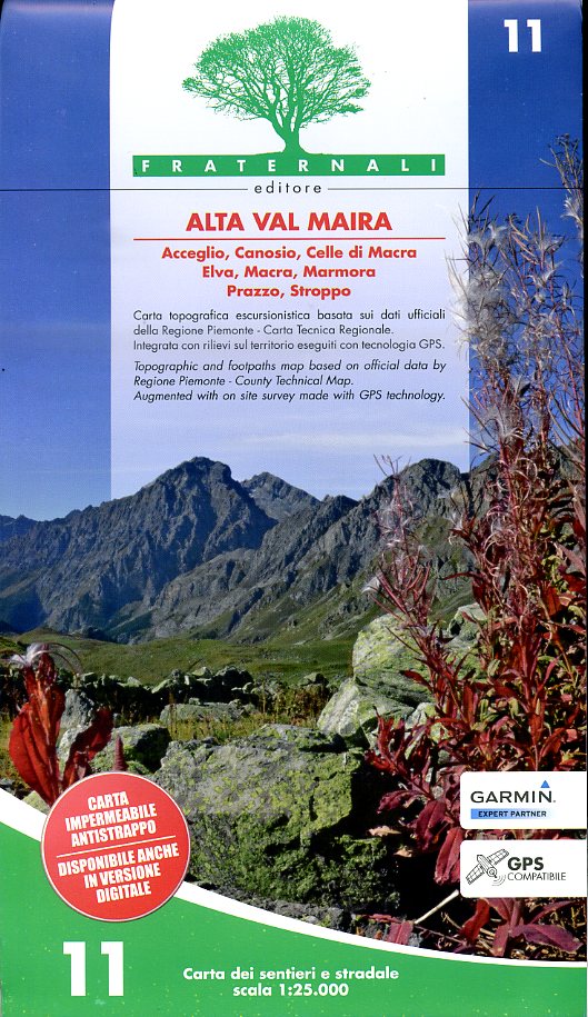 FRA-11  Alta Val Maira | wandelkaart 1:25.000 9788897465133  Fraternali Editore Fraternali 1:25.000  Wandelkaarten Turijn, Piemonte