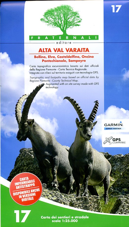 FRA-17  Alta Val Varaita | wandelkaart 1:25.000 9788897465157  Fraternali Editore Fraternali 1:25.000  Wandelkaarten Turijn, Piemonte
