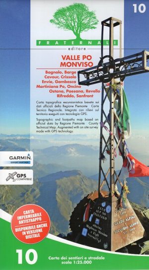 FRA-10  Valle Po, Monviso | wandelkaart 1:25.000 9788897465249  Fraternali Editore Fraternali 1:25.000  Wandelkaarten Turijn, Piemonte