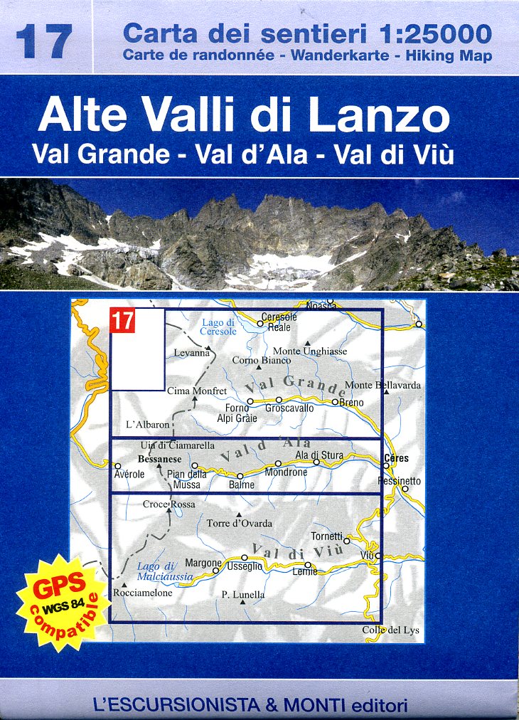 ESC-17  Alte Valli di Lanzo | wandelkaart 1:25.000 9788898520060  Escursionista Carta dei Sentieri 1:25.000  Wandelkaarten Turijn, Piemonte