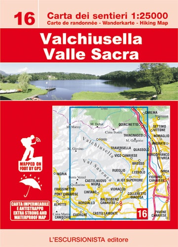ESC-16  Valchiusella, Valle Sacra | wandelkaart 1:25.000 9788898520756  Escursionista Carta dei Sentieri 1:25.000  Wandelkaarten Turijn, Piemonte