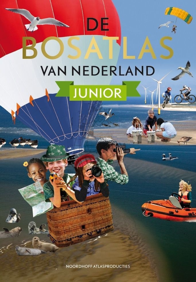 De Bosatlas van Nederland Junior 9789001120139  Noordhoff   Kinderboeken, Landeninformatie Nederland