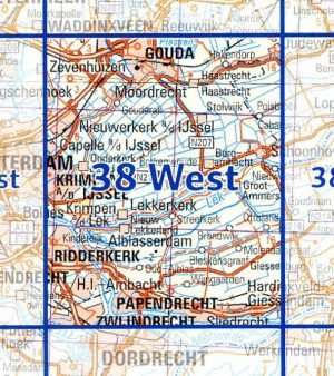 38  West 9789035000384  Topografische Dienst / Kadaster Ned. 1:50.000  Wandelkaarten Den Haag, Rotterdam en Zuid-Holland